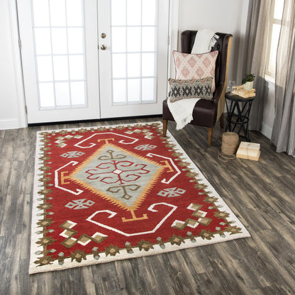 Mesa rug in rustic lodge style, 8' x 10'.