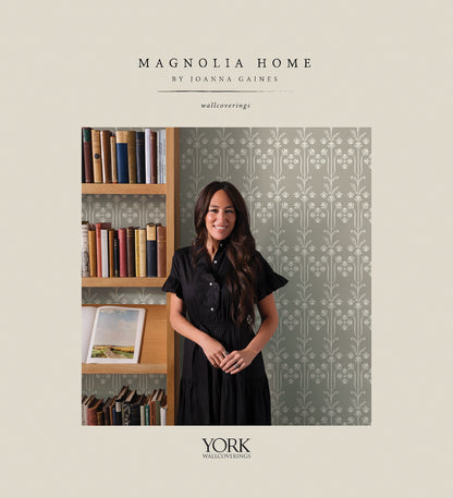 York Wallcoverings Magnolia Home 4 Woodlands Sepia Wall Mural Feature Wall Botanical Beiges   - MF4807M
