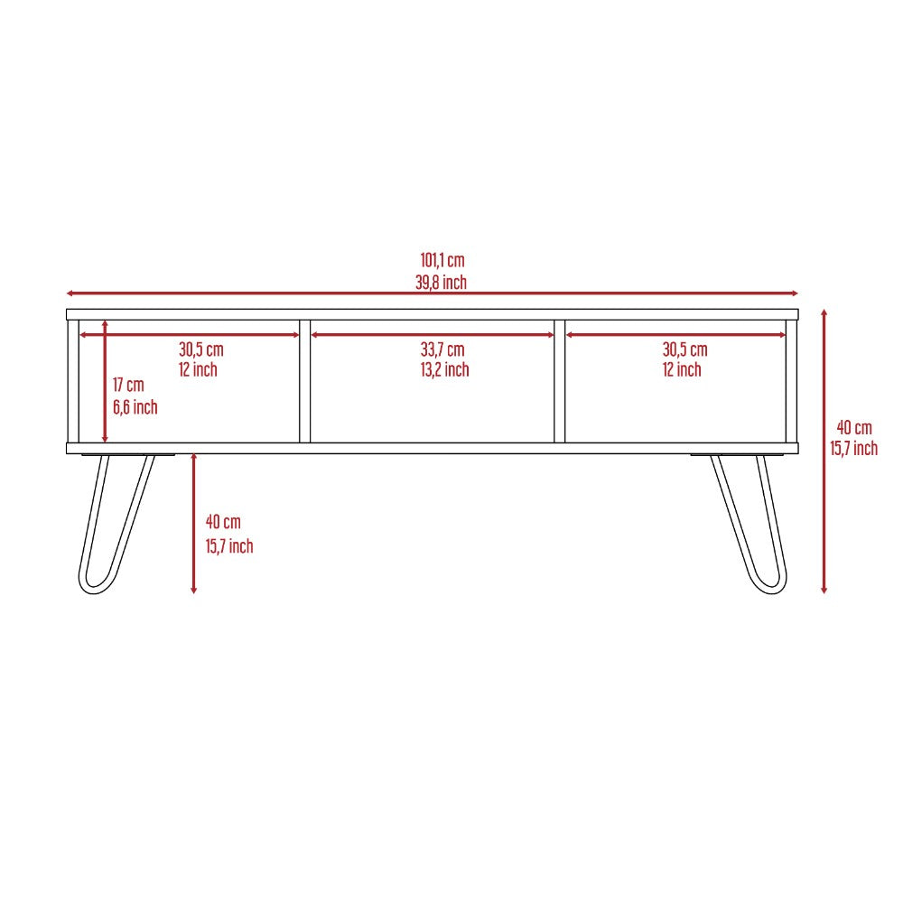 Minnesota Coffee Table, Two Shelves, Carbon Espresso Finish