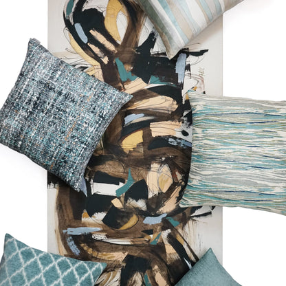 D.V. KAP HOME   24" x 24" Rapport Pillow - Ocean Abstract, Beach    - 2877-O-2424