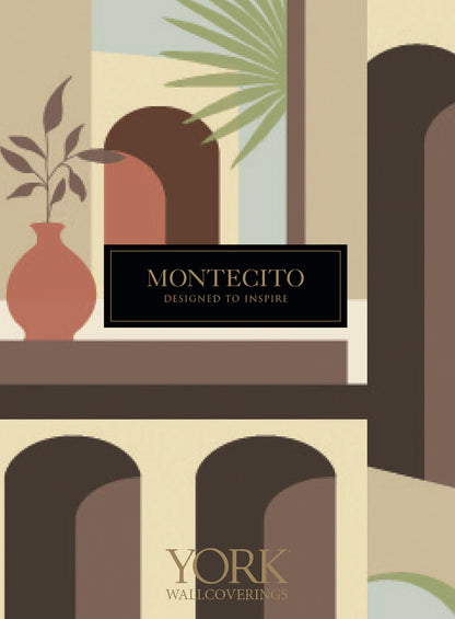 York Wallcoverings Montecito Cabana Club Lush Wallpaper Coastal Botanical Greens   - MT5627