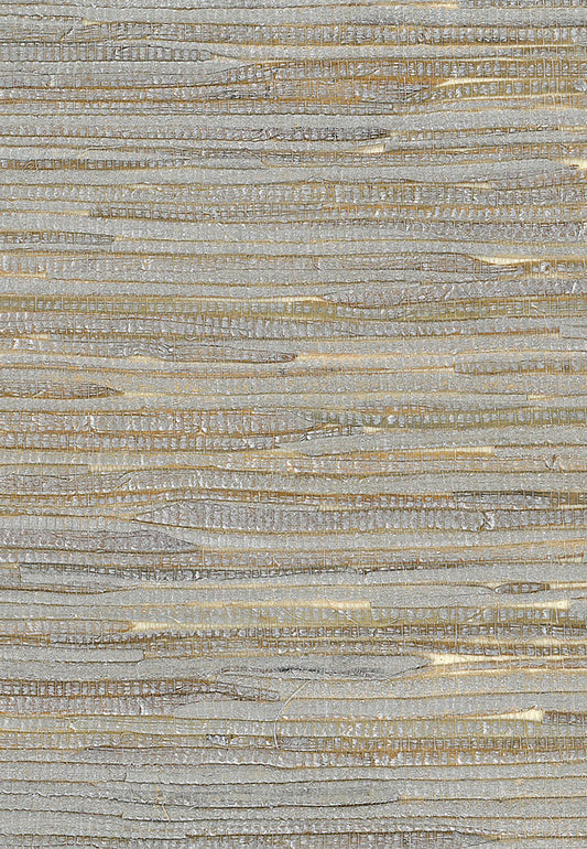 Seabrook Designs Natural Resource Java Grass Grasscloth Contemporary Silver Metallic Sidewall - NA205