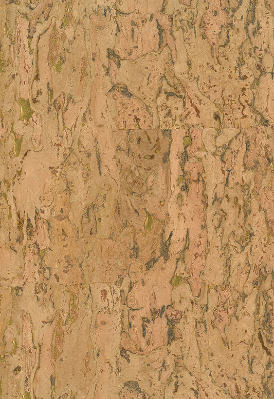 Seabrook Designs Natural Resource Cork Grasscloth Contemporary Brown Metallic Sidewall - NA503