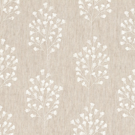 STOUT TEXTILES  DRAPERY,SHEER TRADITIONAL, FLORAL BUFF   - NAPL-1