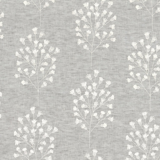 STOUT TEXTILES  DRAPERY,SHEER TRADITIONAL, FLORAL FOG   - NAPL-3