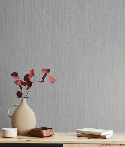 York Wallcoverings Natural Digest Smooth as Silk Grey and Blue Wallpaper  Textures Blacks   - ND3017N