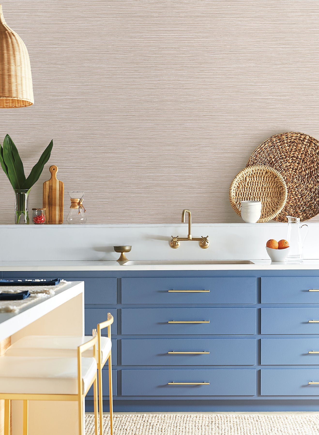 York Wallcoverings Natural Digest Grass Roots Beige Wallpaper  Textures Beiges   - ND3029N