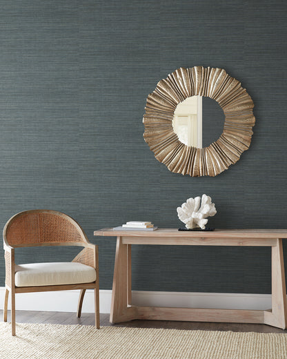 York Wallcoverings Earthy Tones Tasar Silk Blue Wallpaper  Textures Blues   - ND3078N