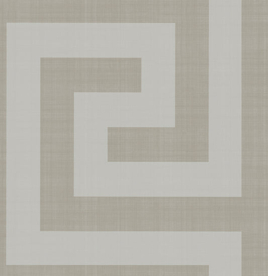 Seabrook Designs  Vogue Geometric Mid Century Metallic Silver , Taupe   - NE50008