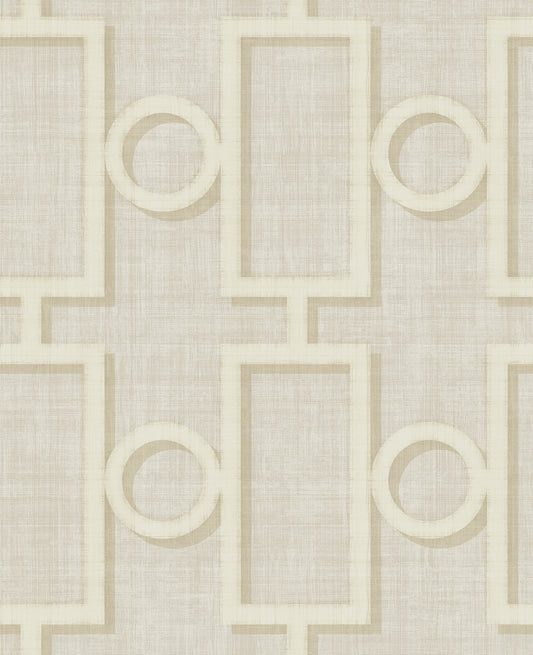 Seabrook Designs  Adorn Geo Geometric Mid Century Cream , Off-White   - NE50605