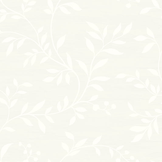 Seabrook Designs  Couture Botanical Mid Century Metallic Silver , Off-White   - NE50800