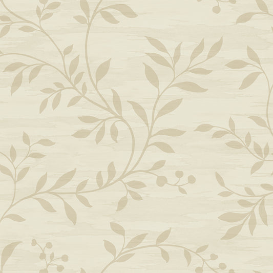 Seabrook Designs  Couture Botanical Mid Century Metallic Gold , Off-White   - NE50805