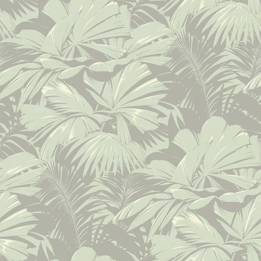 Seabrook Designs  Masquerade Botanical Mid Century Light Eucalyptus , Gray   - NE51304