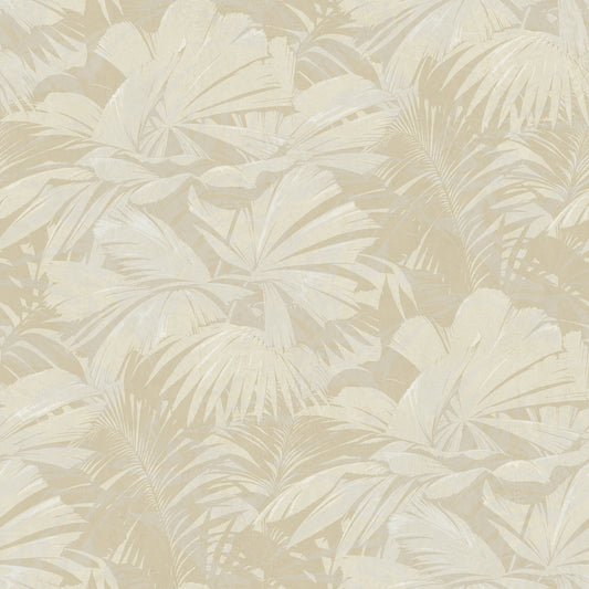Seabrook Designs  Masquerade Botanical Mid Century Metallic Gold , Off-White   - NE51305