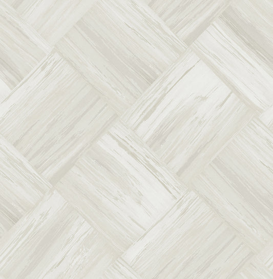 Seabrook Designs  Masquerade Weave Geometric Mid Century Off-White   - NE51403
