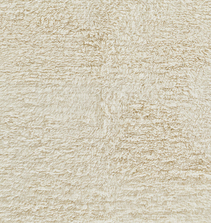 Cream beige shag rug close-up, plush high-pile texture for cozy interior decor.