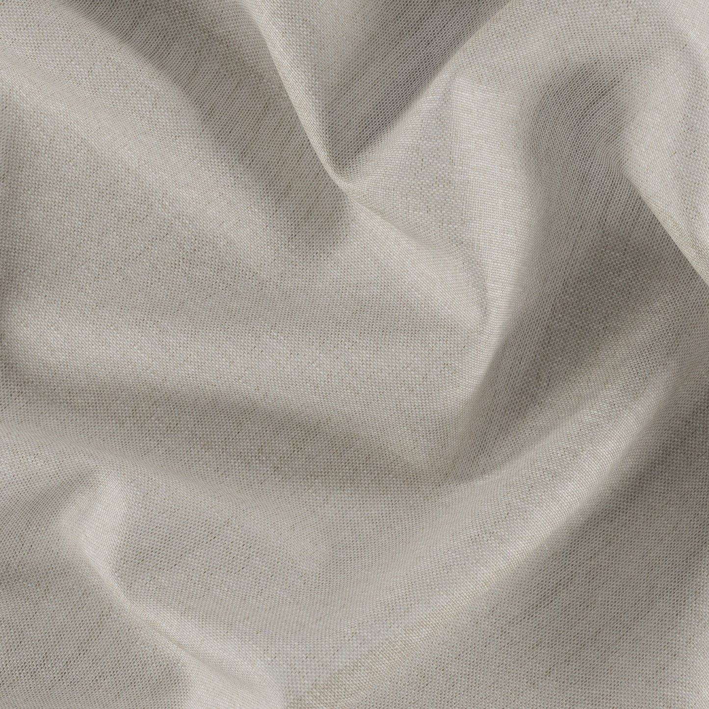 Beige linen-textured fabric with a natural weave and soft draped folds.
