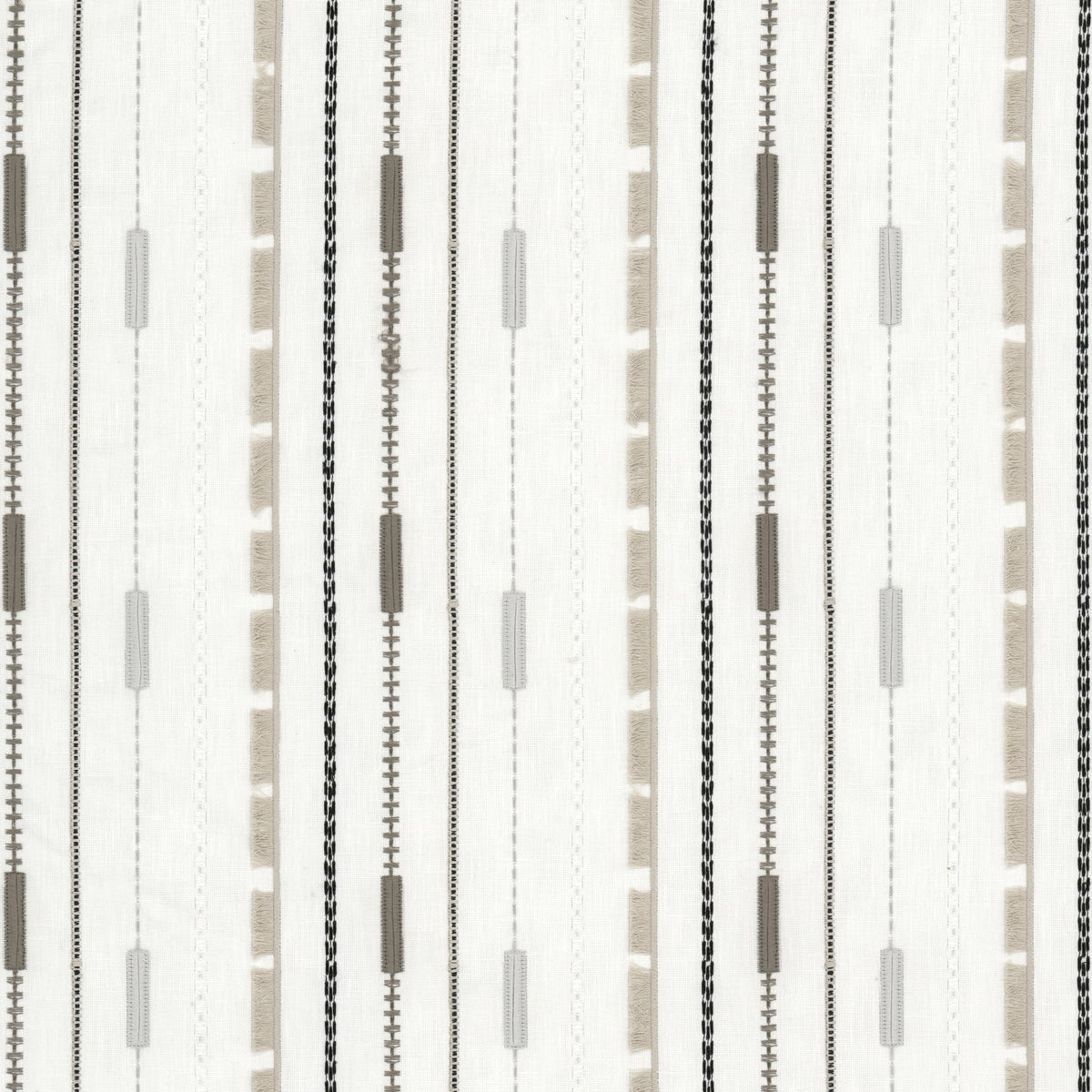STOUT TEXTILES  MULTIPURPOSE,EMBROIDERIES TRANSITIONAL,, STRIPE FLINT,GRANITE   - NIMI-2