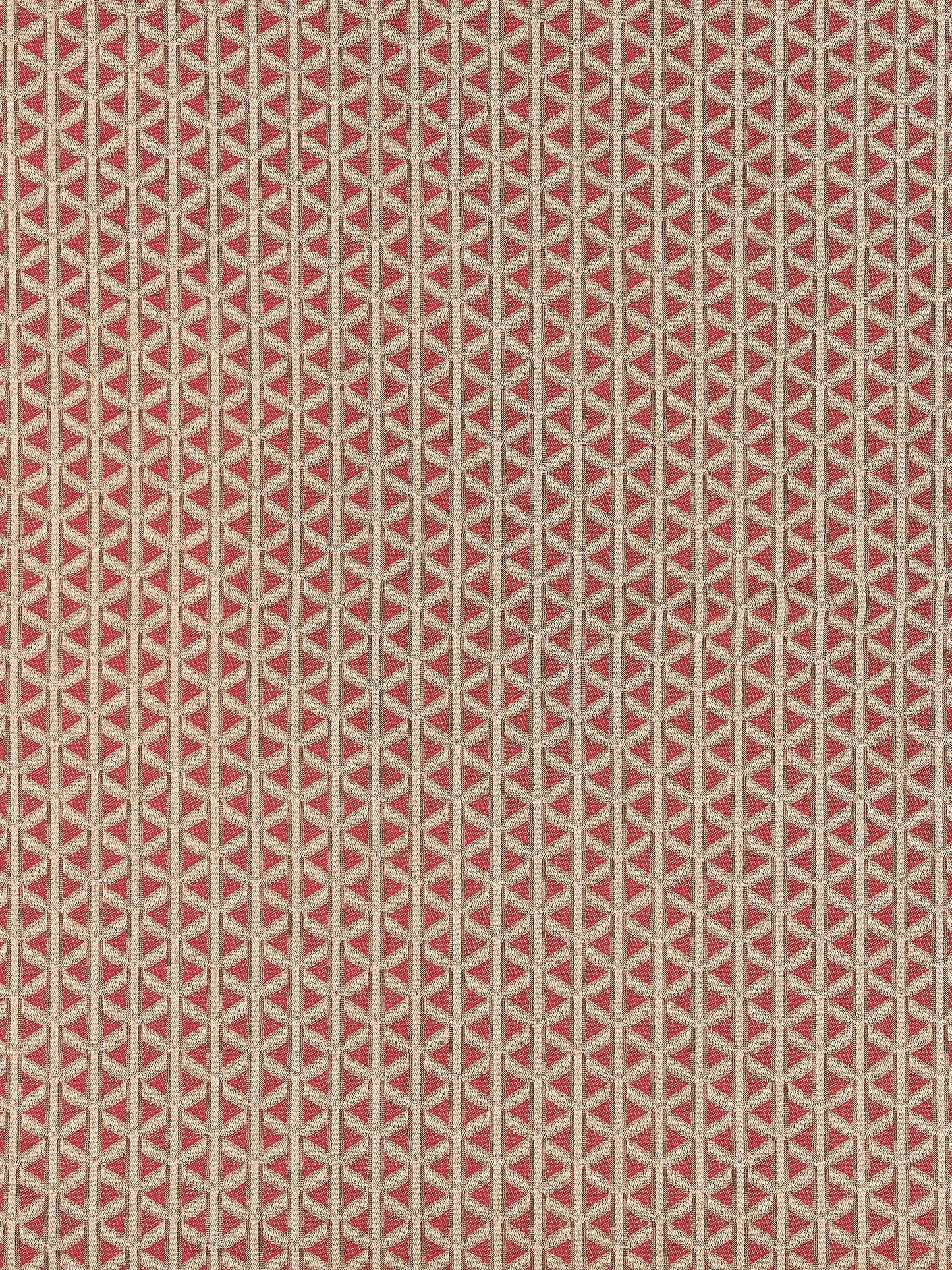 SCALAMANDRE  CROSS CHANNEL FABRIC ROUGE   - NK 0005CROS