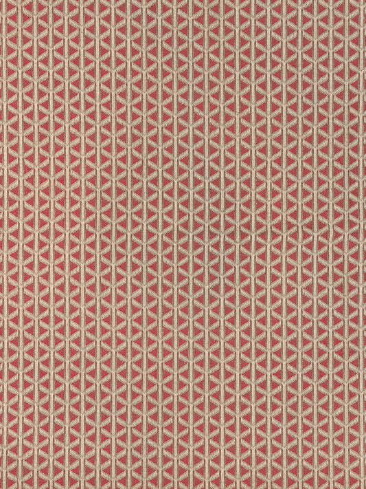 SCALAMANDRE  CROSS CHANNEL FABRIC ROUGE   - NK 0005CROS