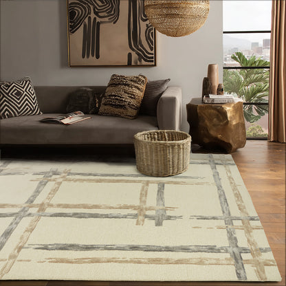Modern rug, 10' x 13'.