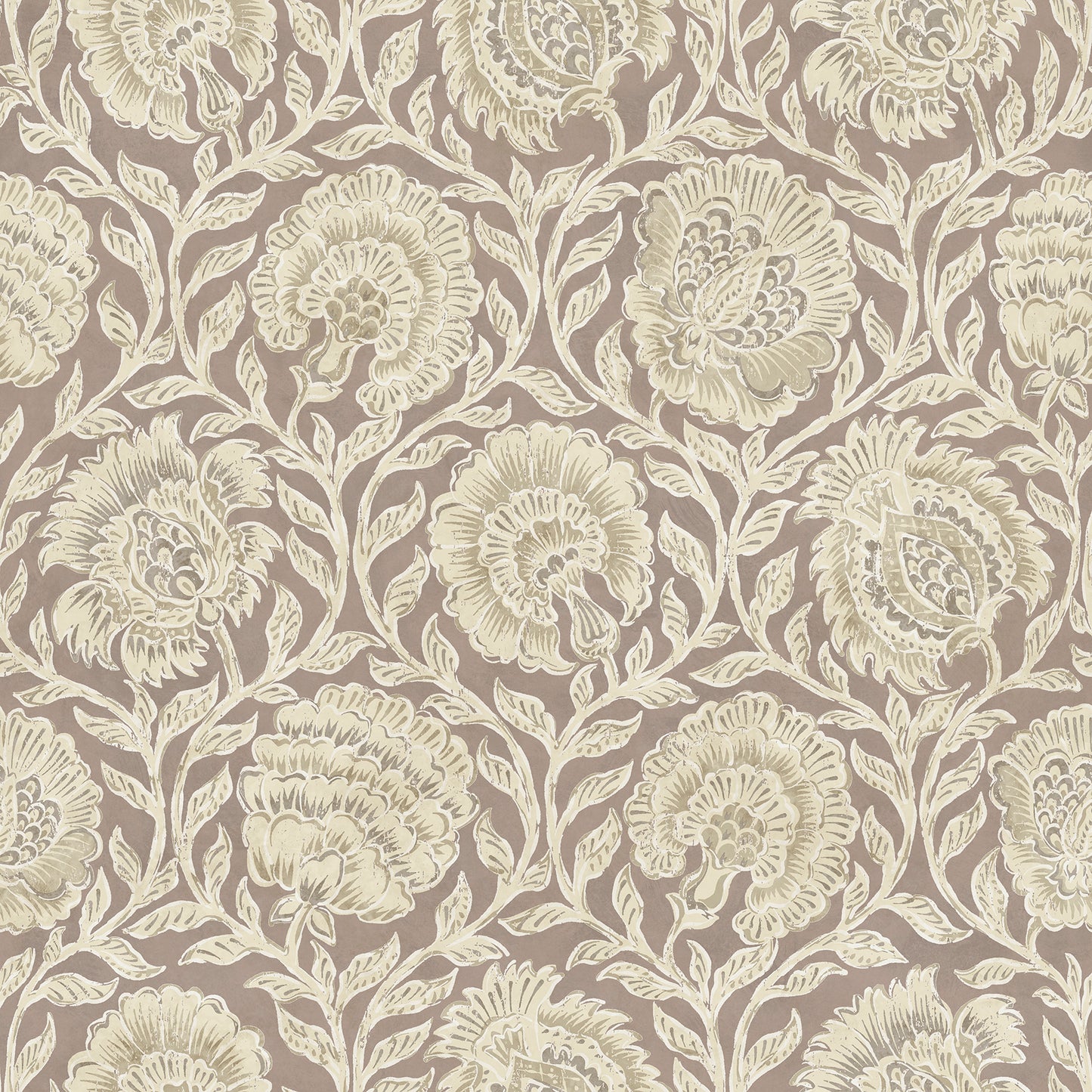 York Wallcoverings NuWallpaper Aliviya Cha Peel and Stick Wallpaper Botanical Transitional Cha  Current Peel & Stick - NNS6509