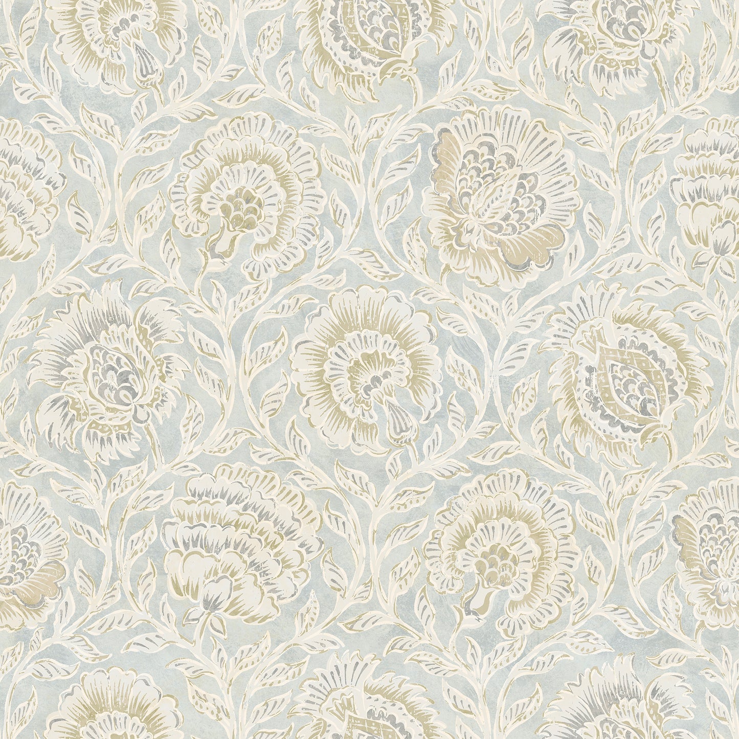 York Wallcoverings NuWallpaper Aliviya Mint Peel and Stick Wallpaper Botanical Transitional Mint  Current Peel & Stick - NNS6510