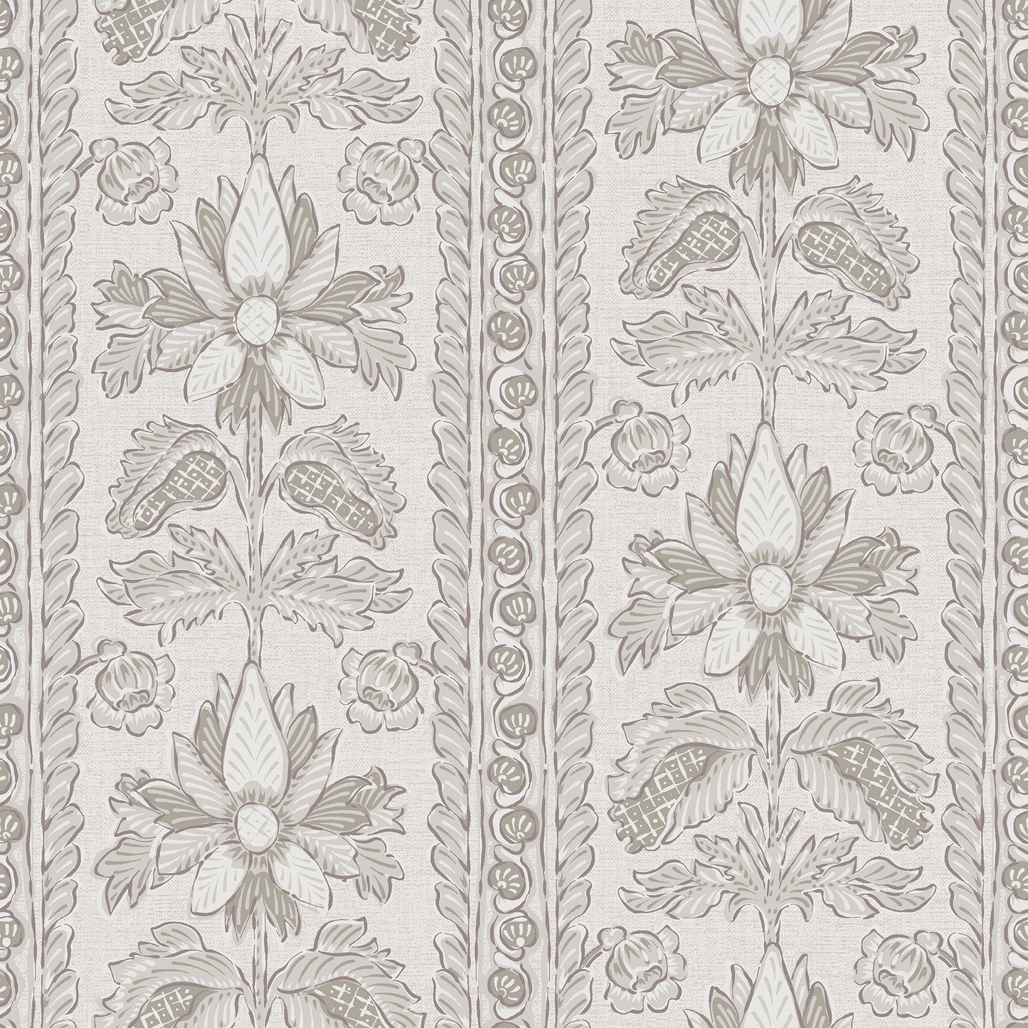 York Wallcoverings NuWallpaper Zareen Caviar Peel and Stick Wallpaper Botanical Transitional Caviar  Current Peel & Stick - NNS6515