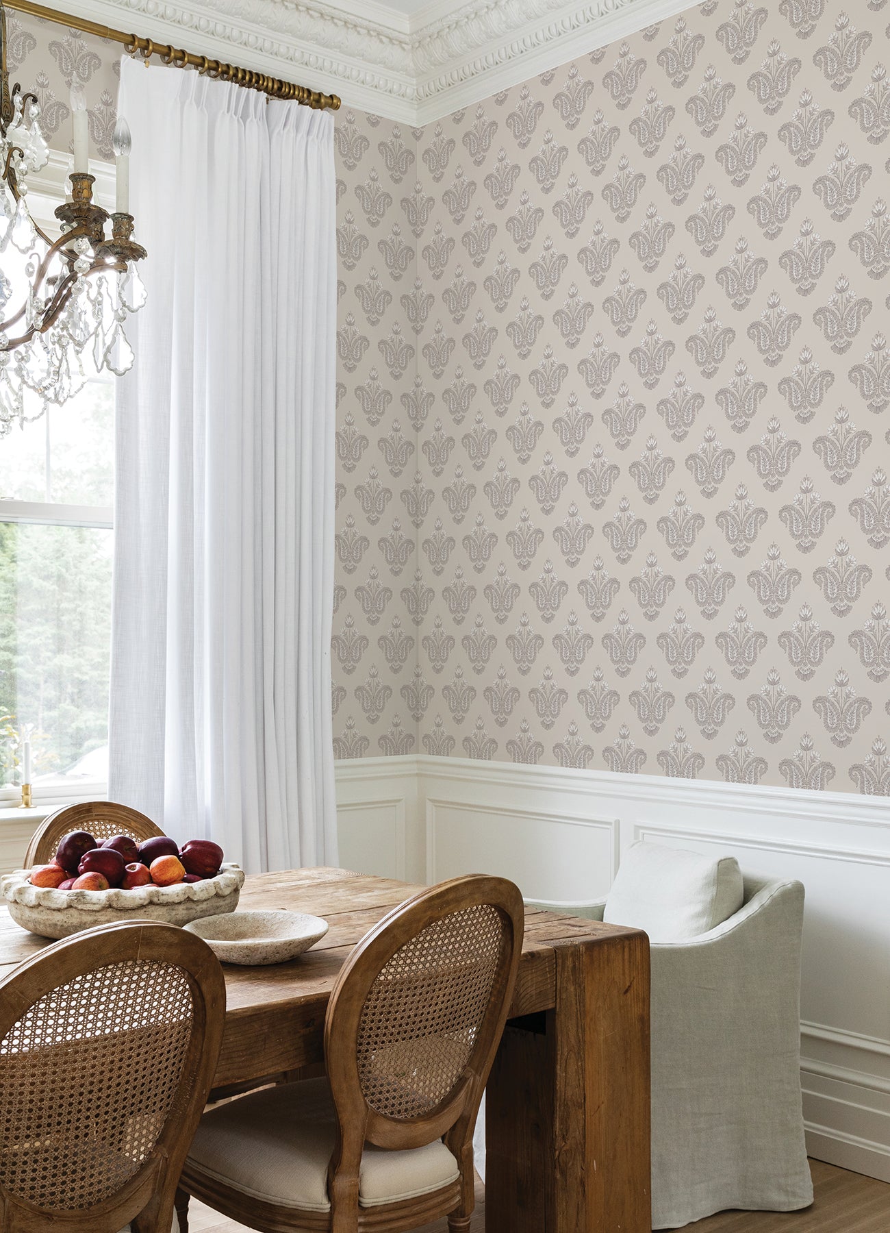 York Wallcoverings NuWallpaper Fazia Jute Peel and Stick Wallpaper Botanical Transitional Jute  Current Peel & Stick - NNS6519