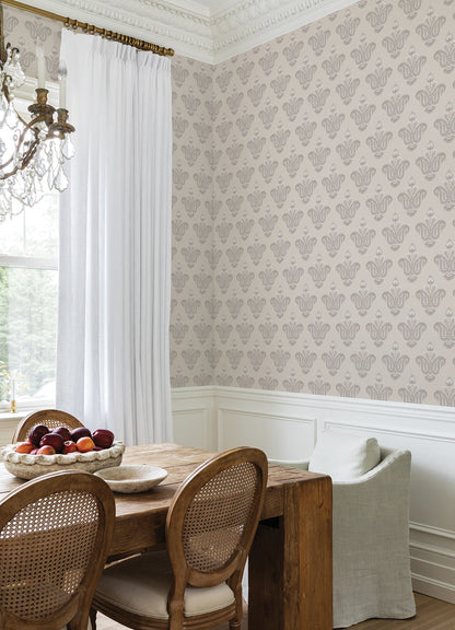 York Wallcoverings NuWallpaper Fazia Jute Peel and Stick Wallpaper Botanical Transitional Jute  Current Peel & Stick - NNS6519