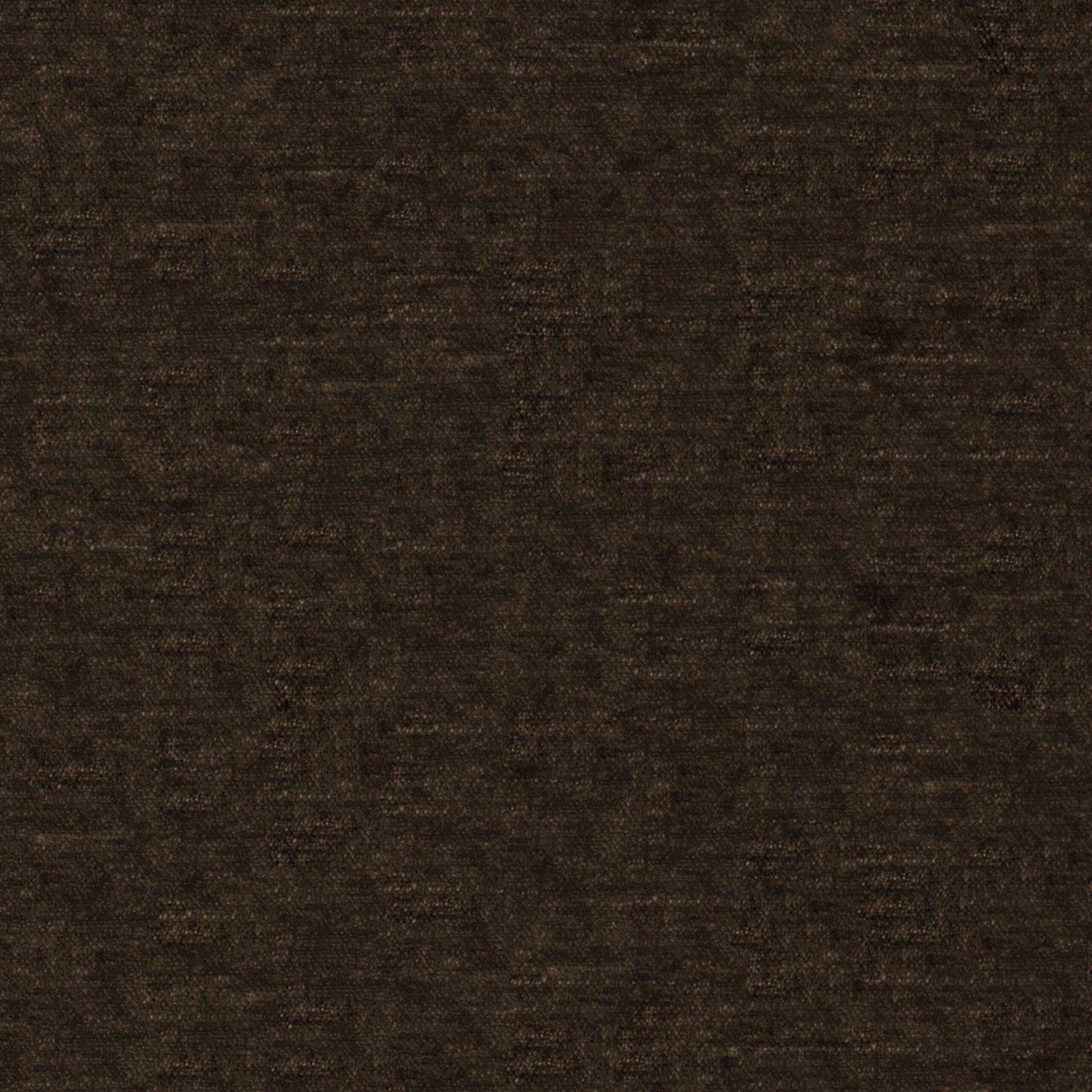 Dark brown chenille fabric swatch with subtle heathered texture.