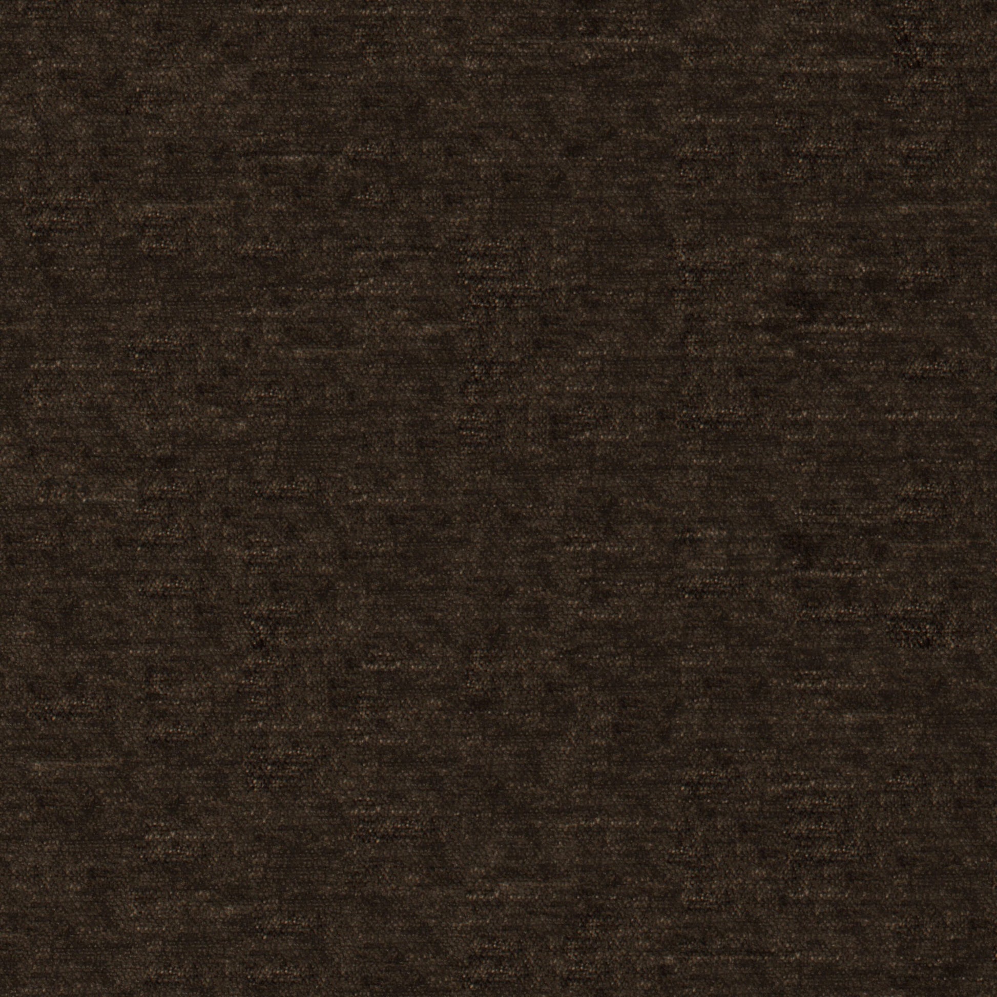 Dark brown chenille fabric swatch with subtle heathered texture.