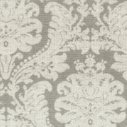 STOUT TEXTILES  UPHOLSTERY,JACQUARD TRADITIONAL, DAMASK GREY   - NORM-3