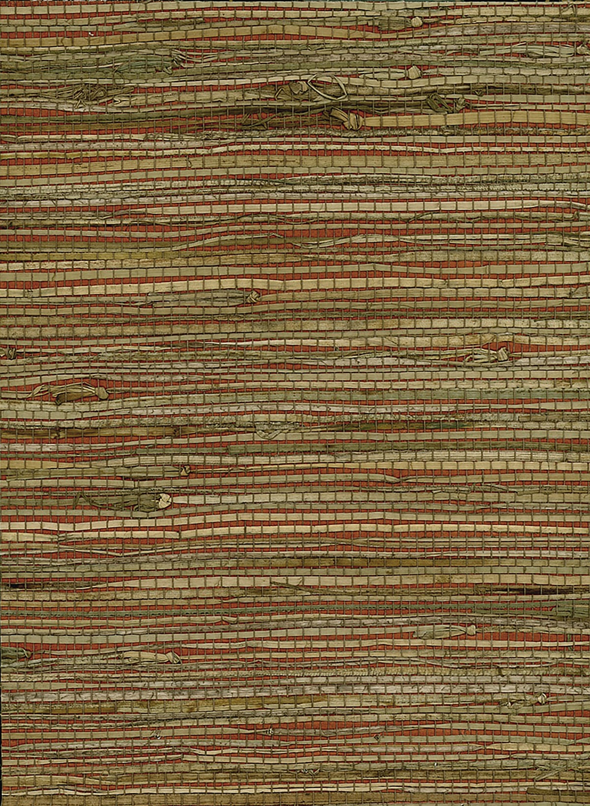 Seabrook Designs Natural Resource Rushcloth Grasscloth Contemporary Red Matte Sidewall - NR161X