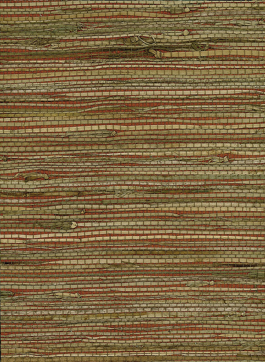 Seabrook Designs Natural Resource Rushcloth Grasscloth Contemporary Red Matte Sidewall - NR161X