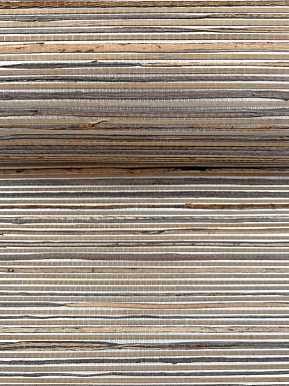 York Wallcoverings Natural Discovery Bamboo Taupe Hemp Blend Wallpaper  Grasscloth Browns   - NT6102