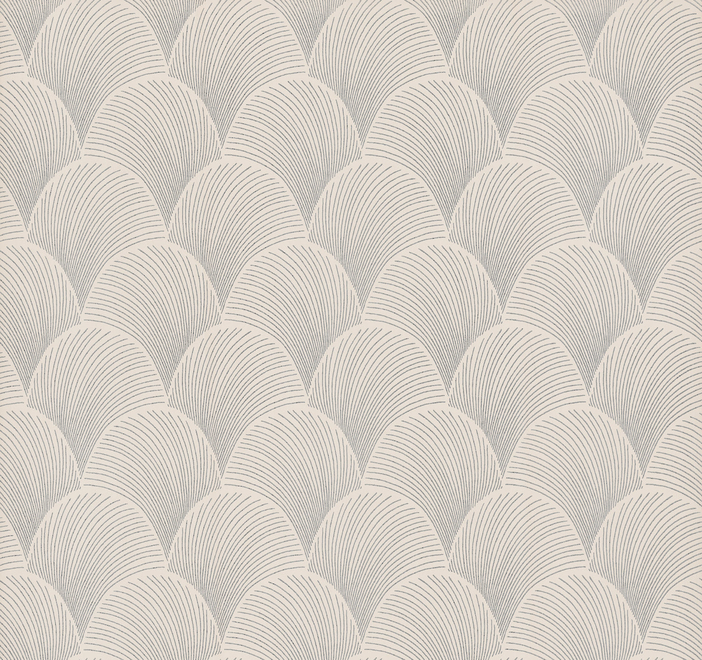 York Wallcoverings Natural Discovery Metallic Cream Scallop Wallpaper Glam Foil Whites and Off-Whites   - NT6104