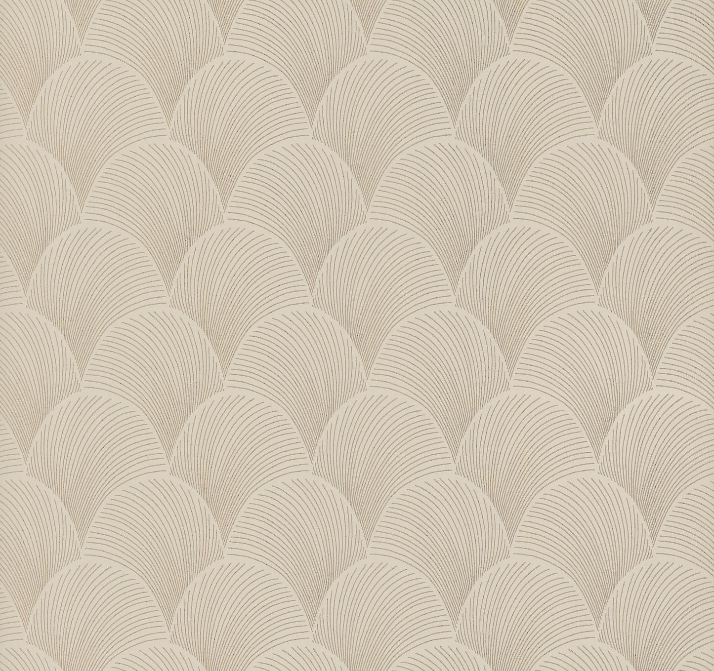 York Wallcoverings Natural Discovery Metallic Beige Gold Scallop Wallpaper Glam Foil Beiges   - NT6107