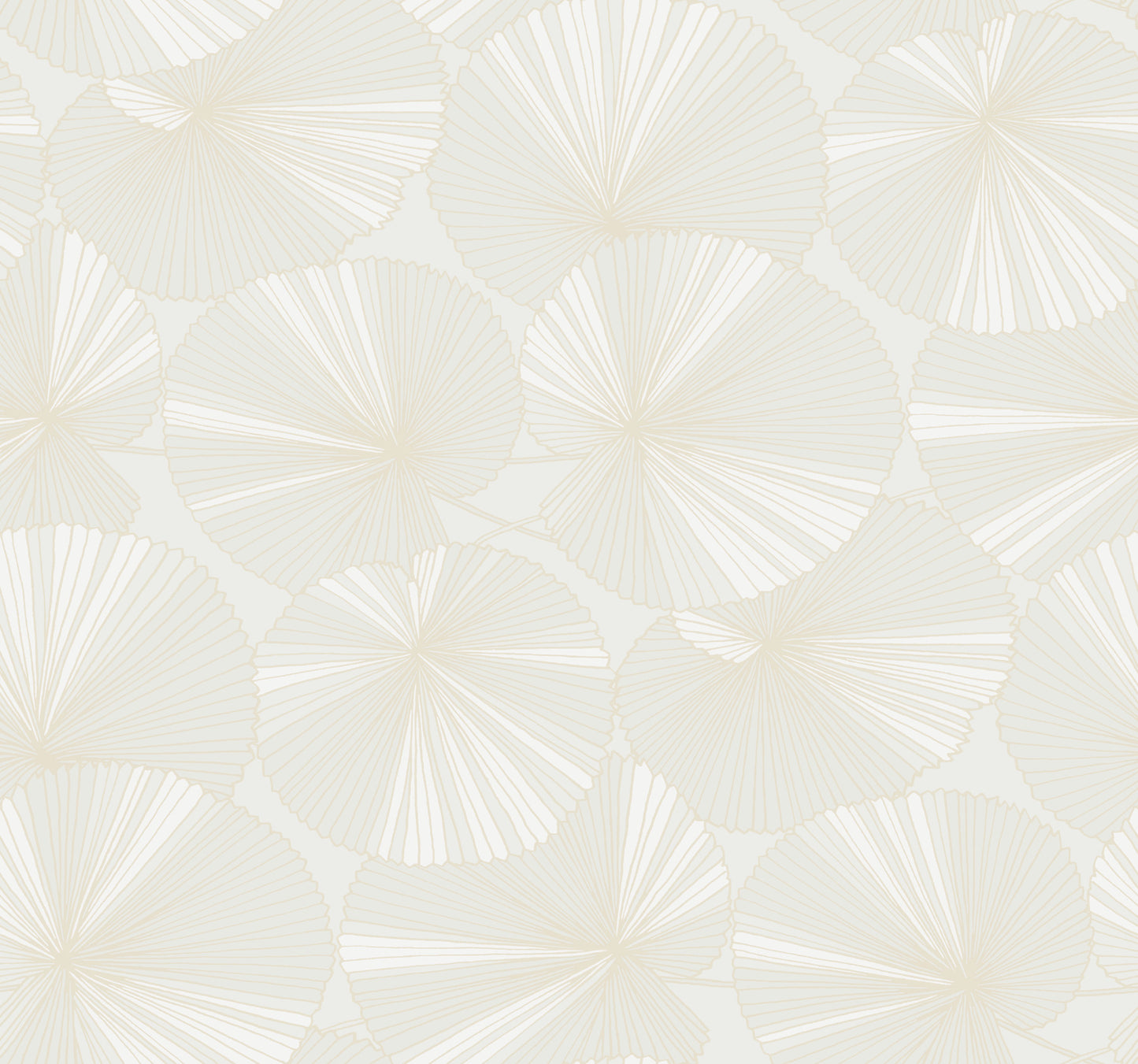 York Wallcoverings Natural Discovery Layered White Lily Pads Wallpaper Tropical Botanical Whites and Off-Whites   - NT6112