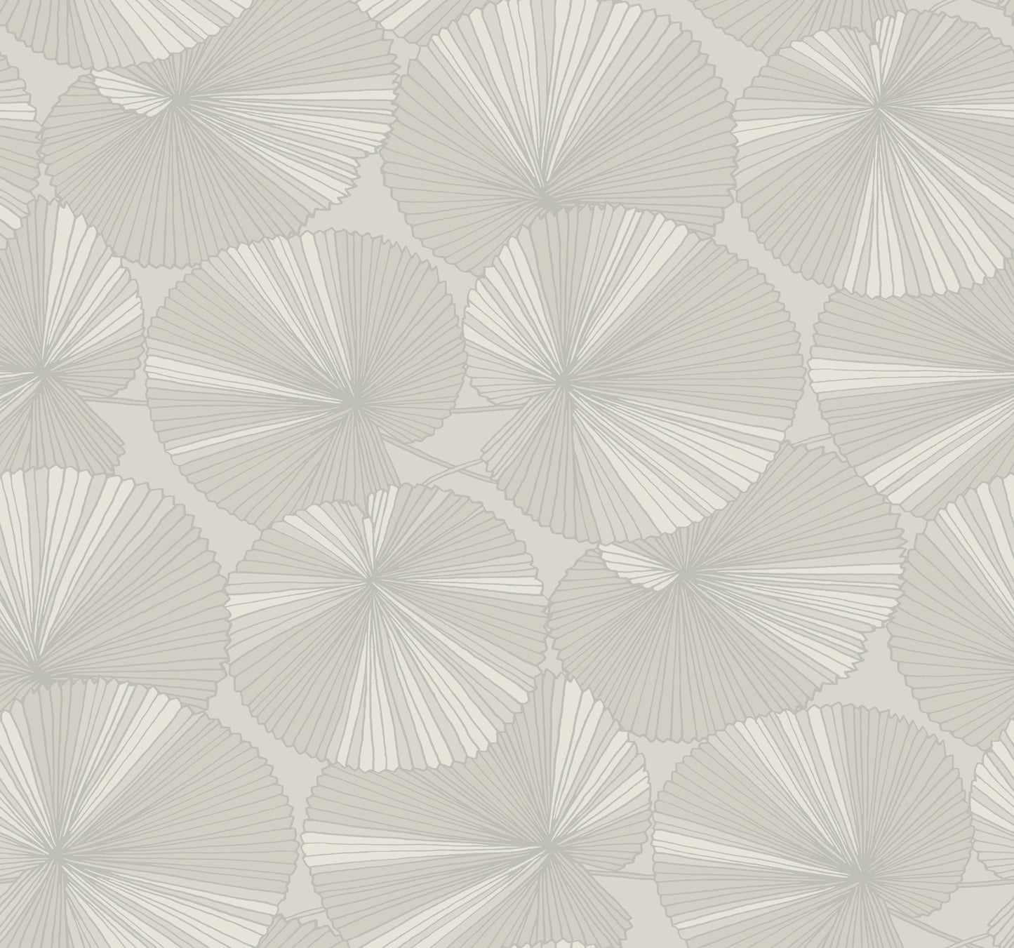 York Wallcoverings Natural Discovery Layered Grey Lily Pads Wallpaper Tropical Botanical Greys   - NT6114