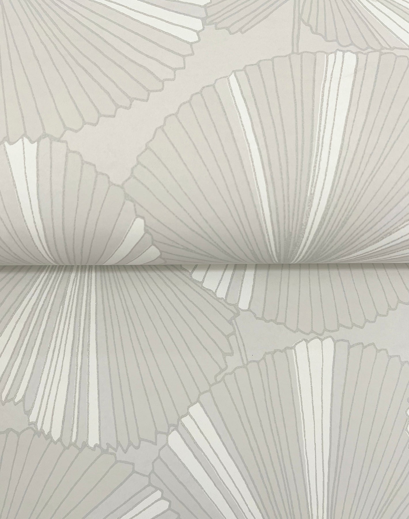 York Wallcoverings Natural Discovery Layered Grey Lily Pads Wallpaper Tropical Botanical Greys   - NT6114