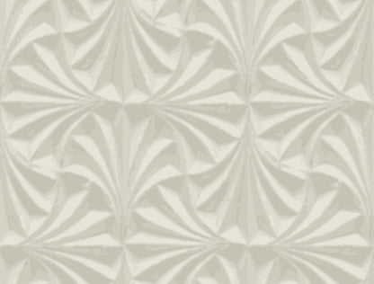 York Wallcoverings Natural Discovery Sculpted Taupe Fans Wallpaper  Cork Browns   - NT6128