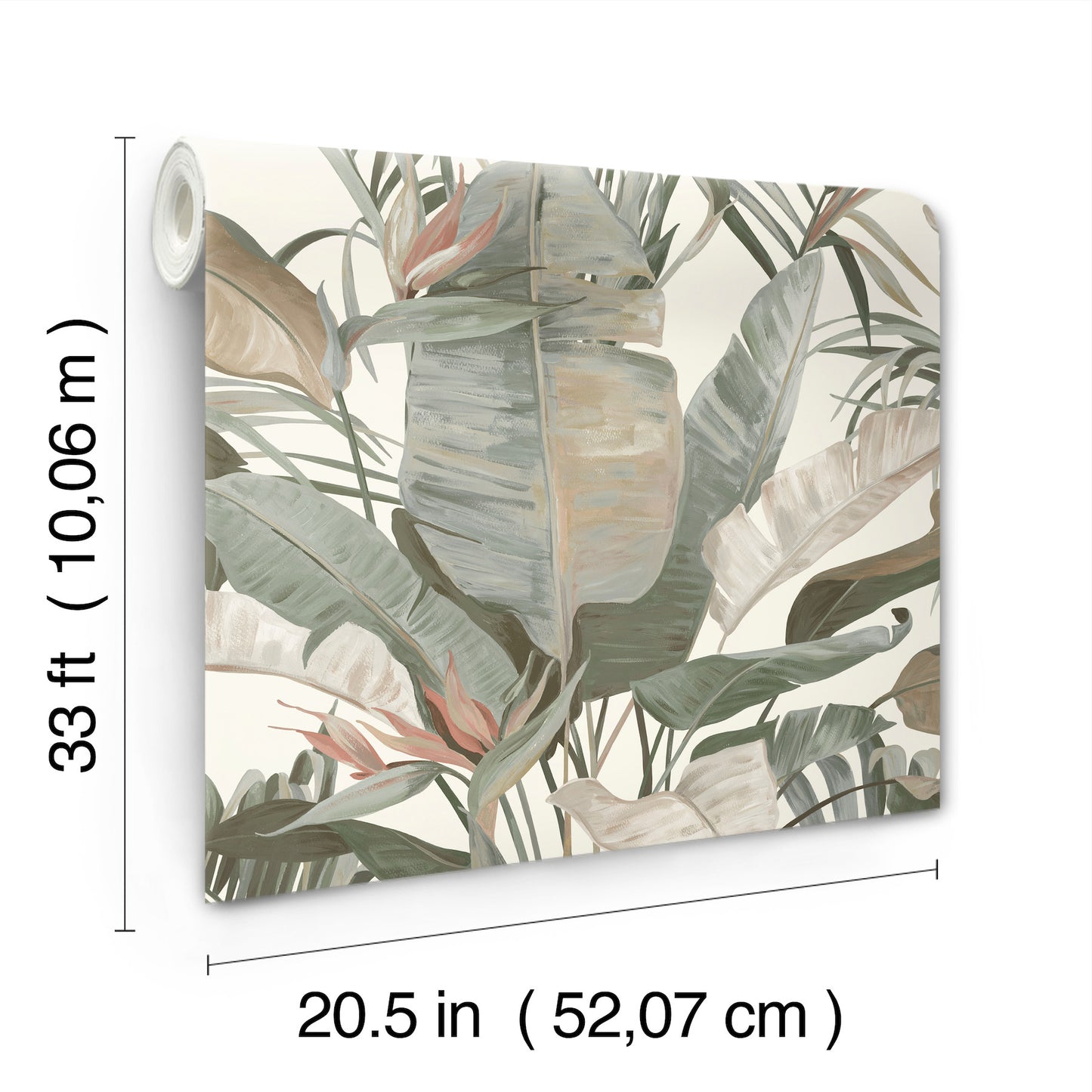 York Wallcoverings Natural Discovery Tropical White Cabana Wallpaper Tropical Tropical Greens   - NT6131