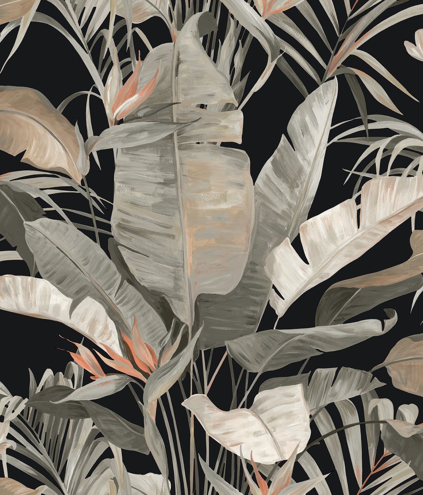 York Wallcoverings Natural Discovery Tropical Black Cabana Wallpaper Tropical Tropical Blacks   - NT6135