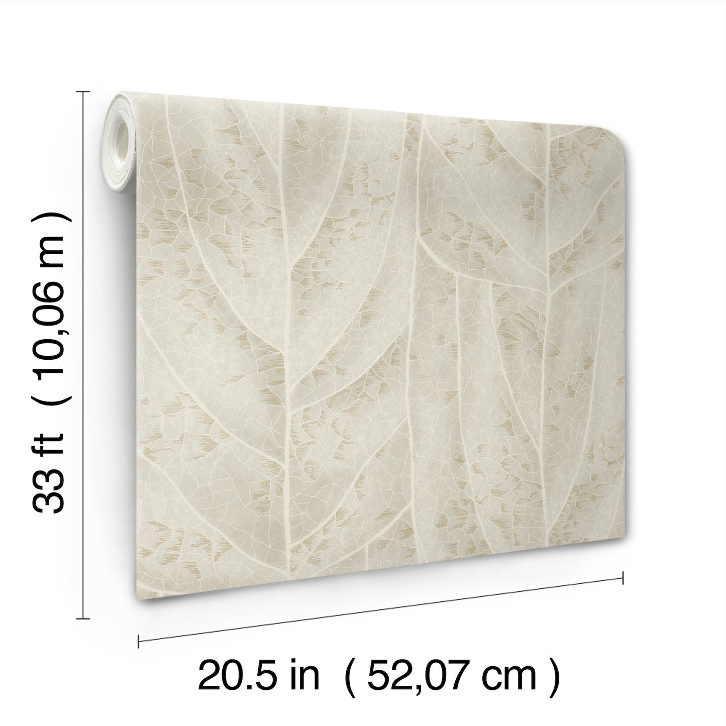 York Wallcoverings Natural Discovery Dicot Beige Leaf Wallpaper Eclectic Botanical Beiges   - NT6144