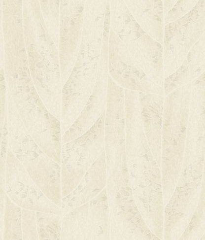 York Wallcoverings Natural Discovery Dicot Pearl Leaf Wallpaper Eclectic Botanical Whites and Off-Whites   - NT6145