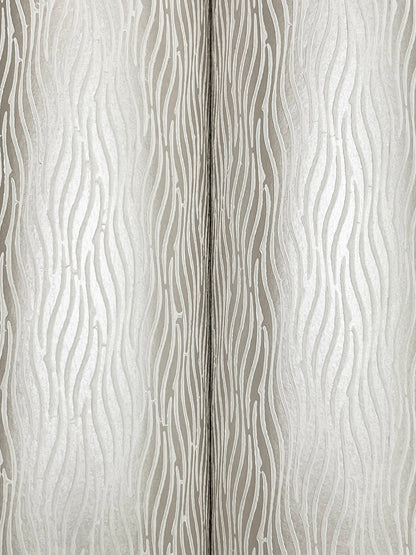 York Wallcoverings Natural Discovery Elevated Pearl Waves Wallpaper Modern Sculptured Finishes Whites and Off-Whites   - NT6154