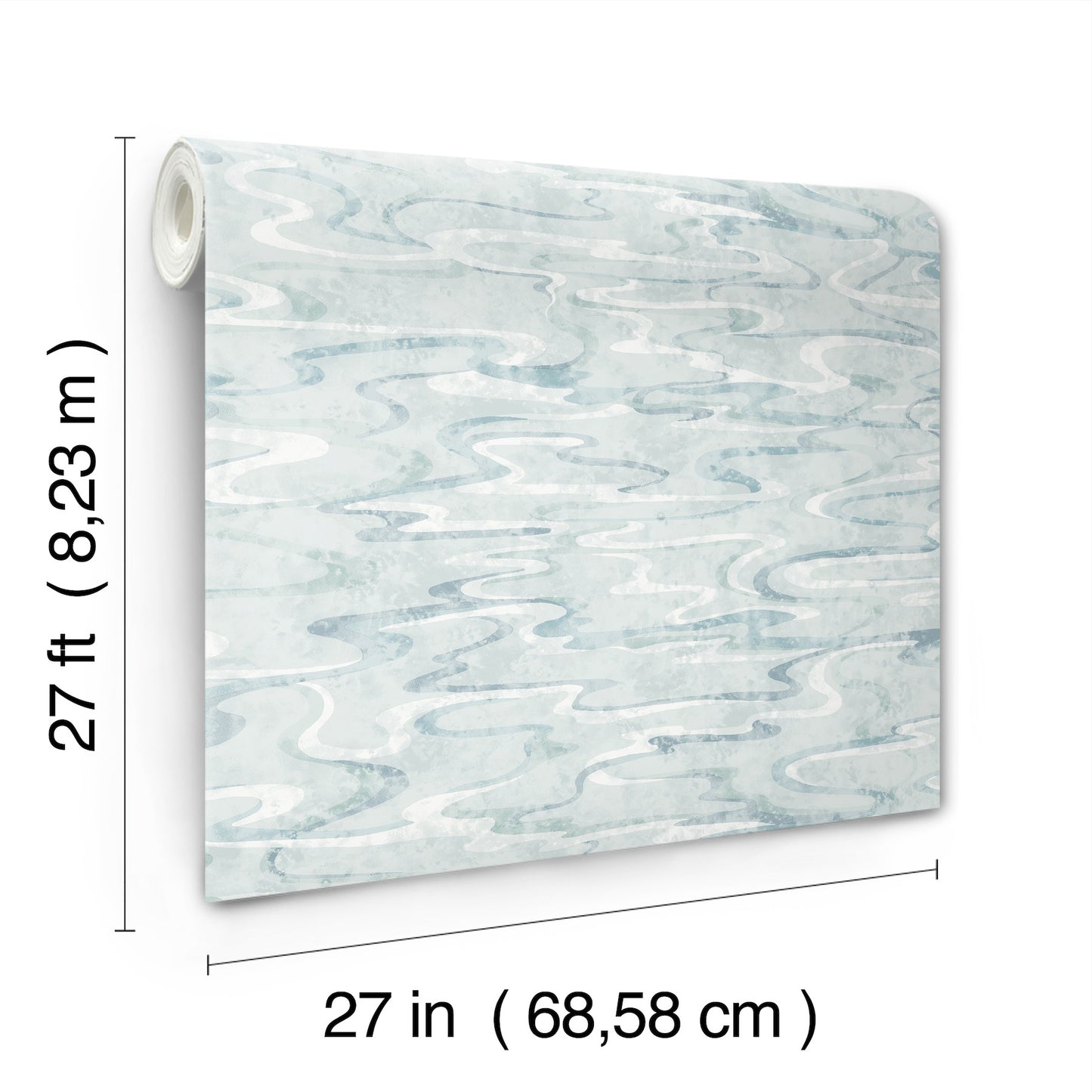 York Wallcoverings Natural Discovery Dreamland Blue Wallpaper Transitional Modern Blues   - NT6171