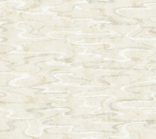 York Wallcoverings Natural Discovery Dreamland Oyster Wallpaper Transitional Modern Beiges   - NT6172