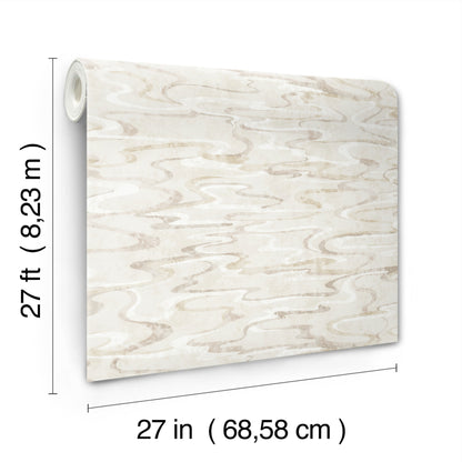 York Wallcoverings Natural Discovery Dreamland Cameo Wallpaper Transitional Modern Beiges   - NT6173